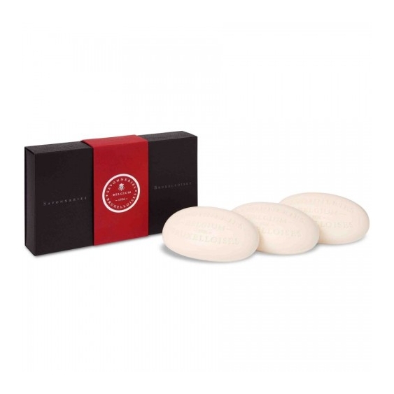 Savonneries Bruxelloises Tripple Milled Soap - Sapone Al Red Wine, Idratante E Profumato Con Burro Di Karitè, 3 X 100 G