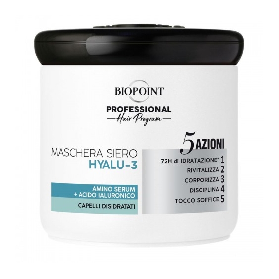 Biopoint  Maschera Siero Hyalu-3 per capelli disidratati 400 Ml