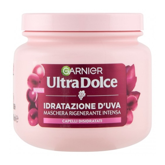 Garnier Ultra Dolce Idratazione D'uva - Maschera rigenerante intensa per capelli disidratati 340 ml