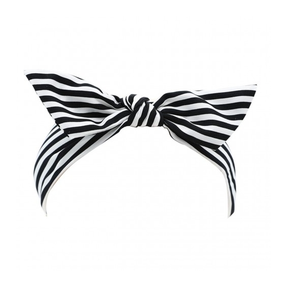 Ib Fashion Hair Cerchietto con Righe Nere e Bianche
