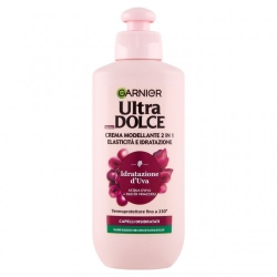 Garnier Ultra Dolce Idratazione D'uva - Crema Modellante 2 in 1 per Elasticità e Idratazione 200 ml