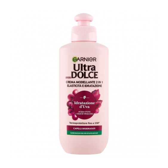 Garnier Ultra Dolce Idratazione D'uva - Crema Modellante 2 in 1 per Elasticità e Idratazione 200 ml