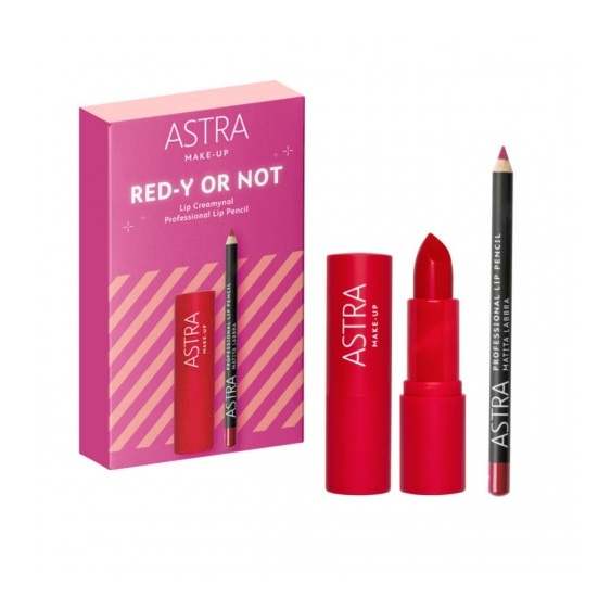 Astra Red-y Or Not - Lip Creamynal N. 08 + Professional Lip Pencil N. 42