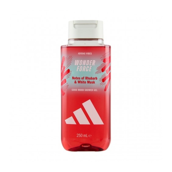 Adidas Vibes Wonder Force Notes of Rhubarb & White Musk - Docciaschiuma rivitalizzante 250 ml