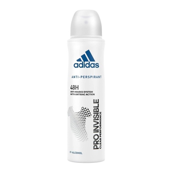 Adidas Pro Invisibile - Deodorante Spray con protezione anti-macchia 150 ml