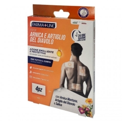 Farmaline Patch Arnica e artiglio del diavolo - 4 cerotti ad azione emolliente e protettiva