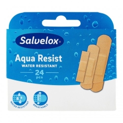 Salvelox Aqua Resist - 24 Cerotti assortiti resistenti all'acqua e allo sporco