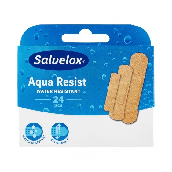 Salvelox Aqua Resist - 24 Cerotti assortiti resistenti all'acqua e allo sporco