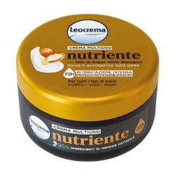 Leocrema Crema Multiuso Nutriente con Olio di Argan 100% Biologico 200 ml