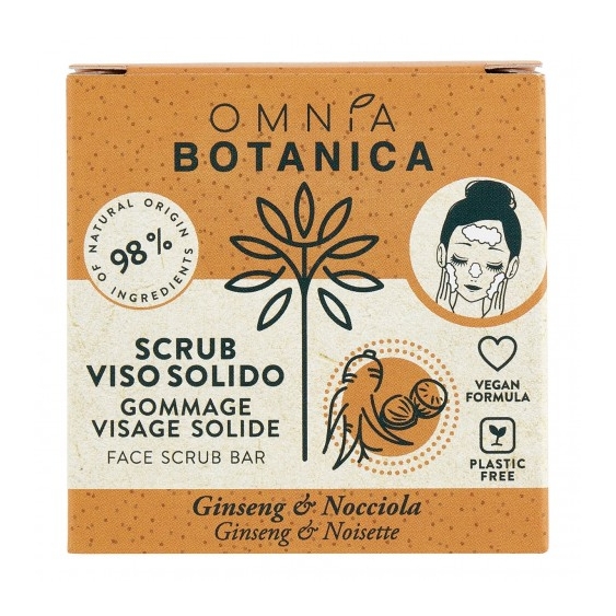 Omnia Botanica Ginseng & Nocciola - Scrub viso solido 50 g
