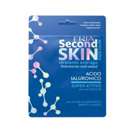 Fria Second Skin Acido Ialuronico Super Attivo - Maschera Viso Idratante Anti-Age