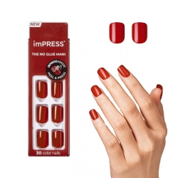 Kiss Impress The No glue Mani - 30 Unghie Corte - Reddy Or Not