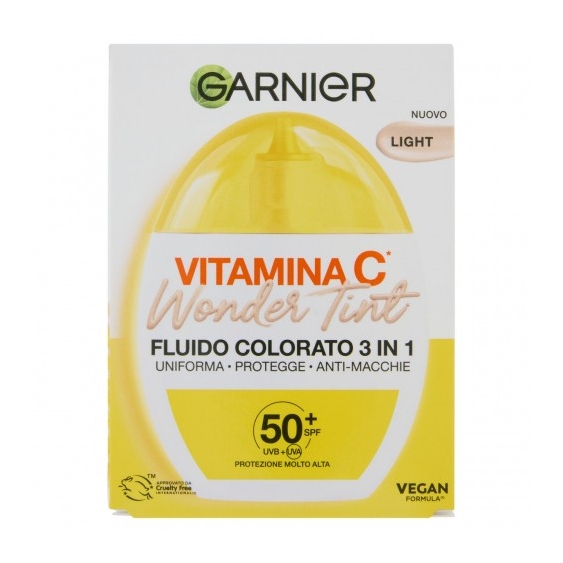 Garnier Vitamina C Wonder Tint SPF50+ Fluido Colorato 3 In 1 - Light