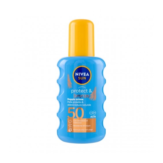 Nivea Sun Protect & Bronze Spf50 - Protezione solare alta Spray 200 ml