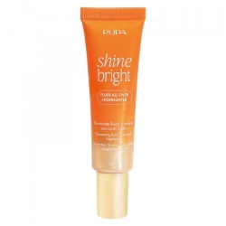 Pupa Shine Bright Fluid All Over Highlighter - Illuminante Fluido Scintillante N. 1 Golden Elixir