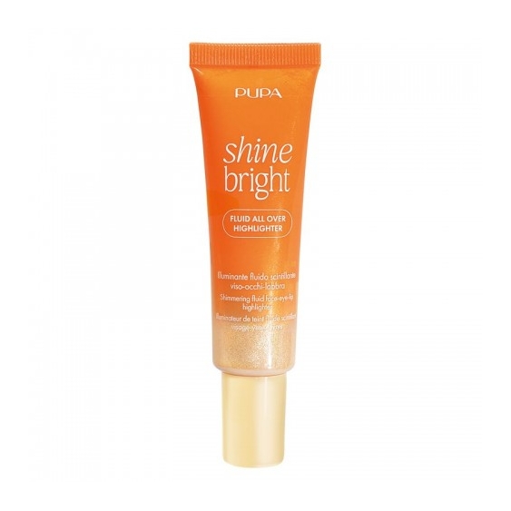 Pupa Shine Bright Fluid All Over Highlighter - Illuminante Fluido Scintillante N. 1 Golden Elixir