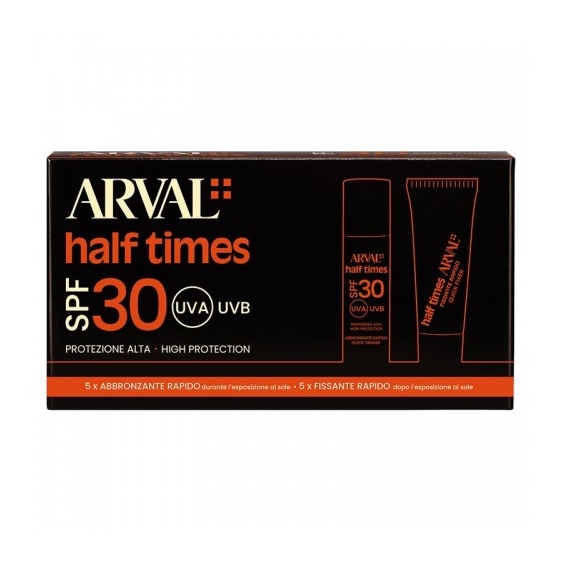 Arval Half Times Spf30 - 5 x Abbronzante Rapido + 5 x Fissante Rapido