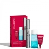 Clarins Volume & Lift Effect Trio - Wonder Volume Mascara Xxl Extreme Black + Struccante Occhi Express + Contorno Occhi Total Ey