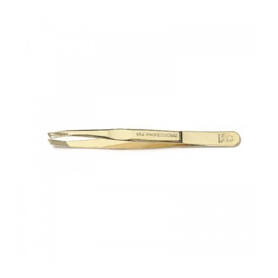 Wal Italia Pinzetta obliqua stretta ergonomica Professional Oro da 3,5 pollici