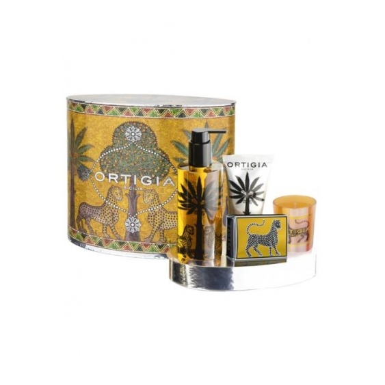 Ortigia Zagara Set Ovale - Bagno Schiuma + Candela + Saponetta + Crema mani