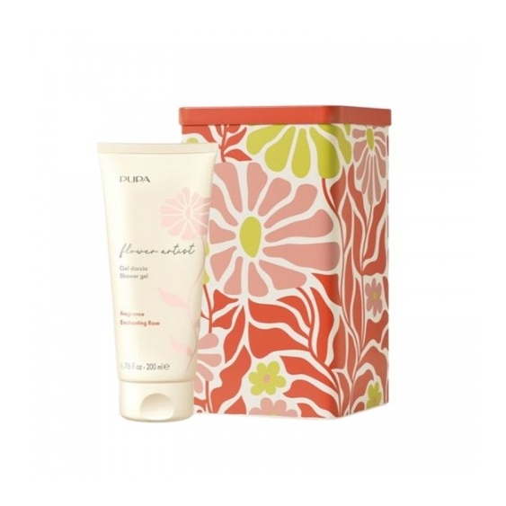 Pupa Flower Artist Rose - Gel Doccia 200 ml + Confezione in Metallo