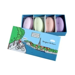 Fragonard Cofanetto Savons Bonjour Bonheur - 4 Saponette Artigianali Profumate