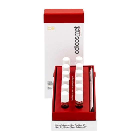 Cellcosmet Switzerland Ultra Brightening Elasto-Collagen-Xt - Siero Schiarente Rassodante 12 Fiale Da 1.5 Ml