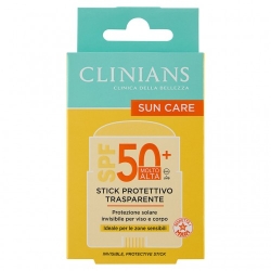 Clinians Crema Solare 50+ SPF Stick Protettivo Trasparente Protezione Molto Alta
