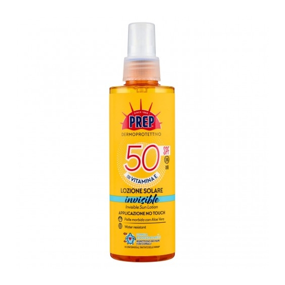 Prep Crema Solare 50 SPF Lozione Invisible Protezione Alta Spray 175 ml