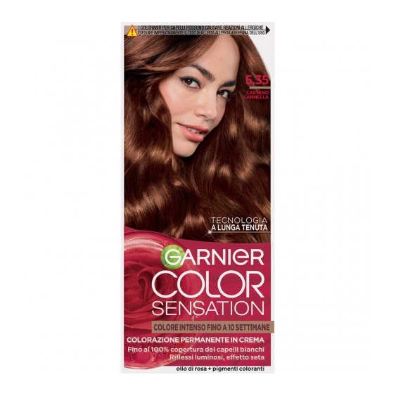 Garnier Color Sensation - Colorazione Permanente in Crema N. 5.35 Castano Cannella