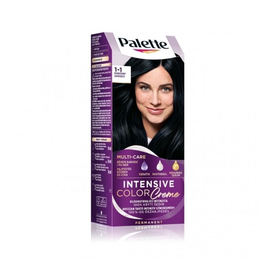 Palette Intensive Creme Color Tinta Per Capelli Permanente N. 1-1 Nero Blu Freddo