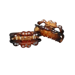 Ib Fashion Hair 358m - 2 Pinze Tartaruga con Strass Scintillanti