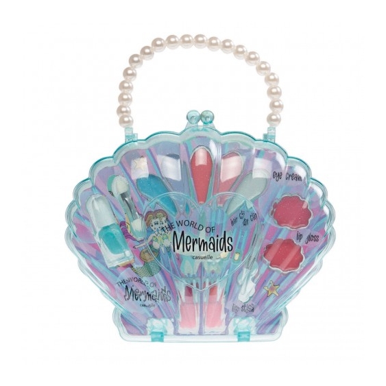 Treffina Set Di Cosmetici A Forma Di Sirena In Borsa A Forma Di Conchiglia