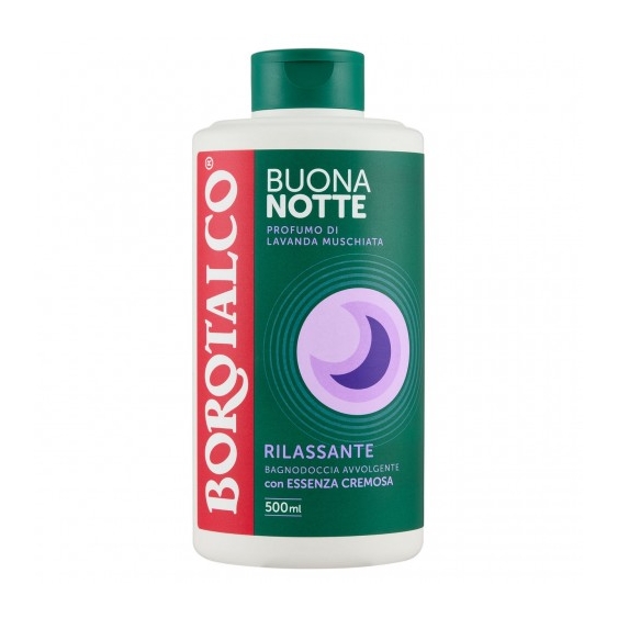 Borotalco Buonanotte Rilassante - Bagnodoccia al Profumo di Lavanda Muschiata 500 ml