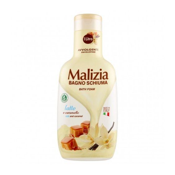 Malizia Latte e Caramello - Bagno Schiuma Idratante 1000 ml