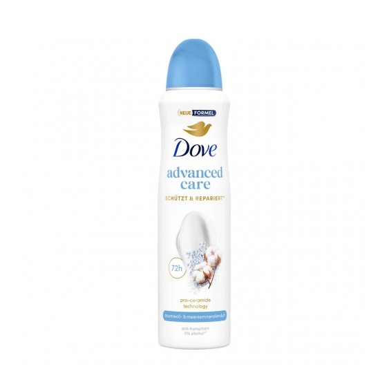 Dove Advanced Care Fresh Cotton And Sea Minerals - Deodorante Antitraspirante Spray 150 ml