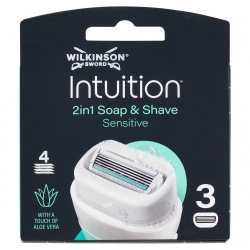 Wilkinson 2in1 Soap & Shave Sensitive - 3 Lame di ricambio Per Rasatura