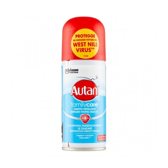 Autan Family Care Spray Secco Insetto Repellente E Antizanzare 100 ml