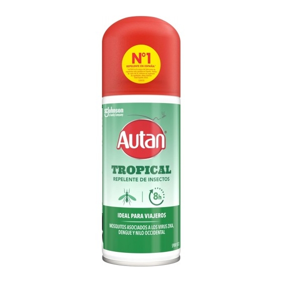 Autan Tropical Spray Secco Antizanzare e Zecche con protezione 8 ore 100 ml