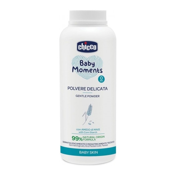 Chicco Baby Moments - Polvere Delicata con Amido di Riso per Neonati 130 gr