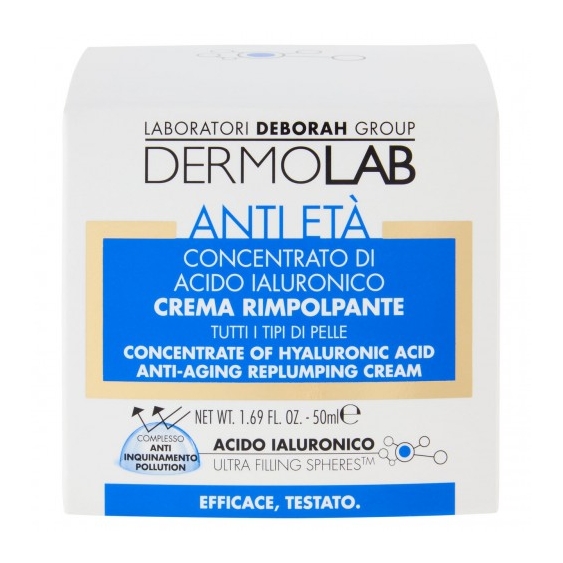Dermolab Concentrato di Acido Ialuronico - Crema Anti Età Rimpolpante 50 ml