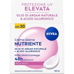 Nivea Crema Giorno Nutriente Idratante e Protettiva SPF 30 per Pelle Secca 50 ml