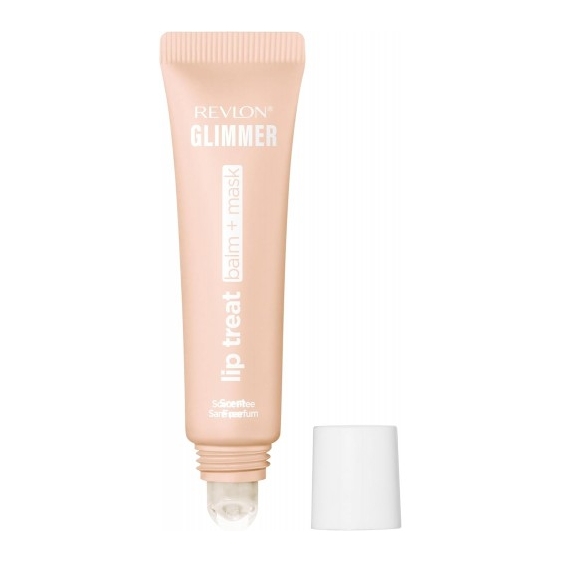 Revlon Glimmer Lip Treat Balm + Mask, Trattamento 2-in-1 Balsamo+Maschera Labbra N. 001 Scent Free