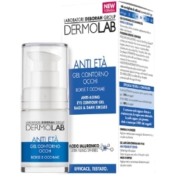 Dermolab Gel Contorno Occhi Anti Età Idratante Illuminante per Borse e Occhiaie 15 ml