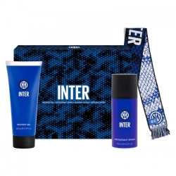 Inter Gel Doccia 200 Ml + Deodorante Spray 150 Ml + Sciarpa