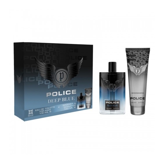 Police Deep Blue For Man - Eau De Toilette 100 Ml + Shower & Shampoo 100 Ml