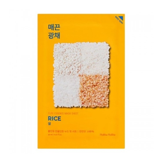 Holika Holika Rice Pure Essence Mask Sheet Riso - Maschera Illuminante E Idratante 23 Ml