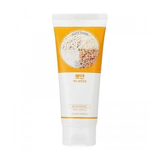 Holika Holika Rice Daily Fresh Brightening - Schiuma Detergente Viso Illuminante Anti-Età 150 Ml
