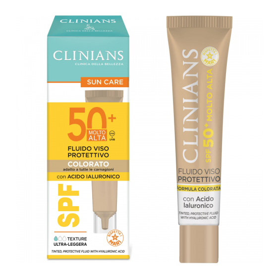 Clarins Crema solare Spf50+ Fluido Viso Protettivo Colorato 30 Ml