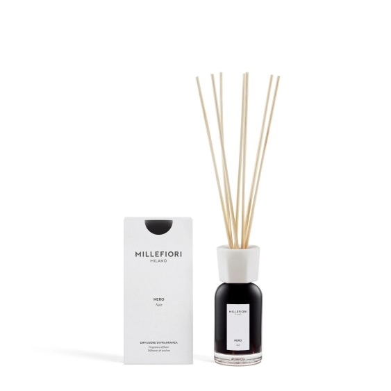 Millefiori Milano Nero - Diffusore Di Fragranza Con Bastoncini 100 Ml